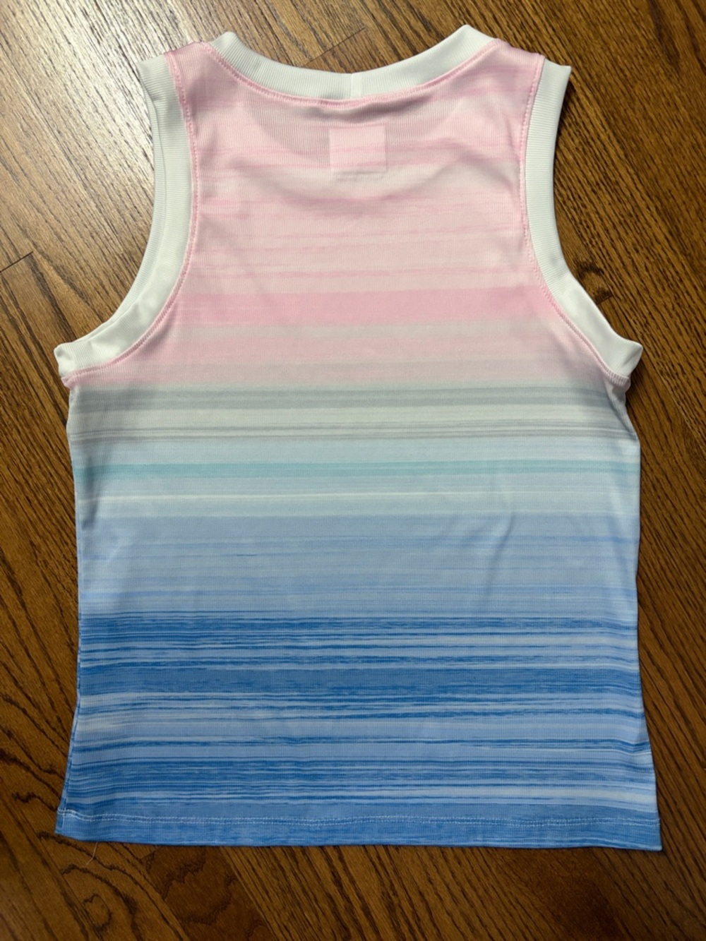 Lucky in Love Pink to Blue Ombre Stripe Tank - Picture 4 of 5